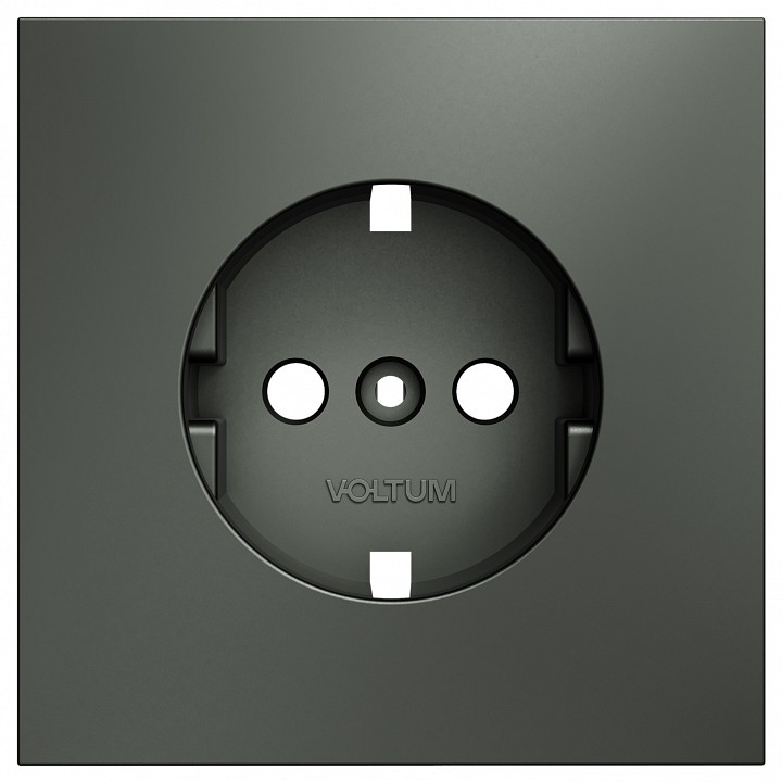 Накладка для розетки с заземлением voltum s70 vls000606