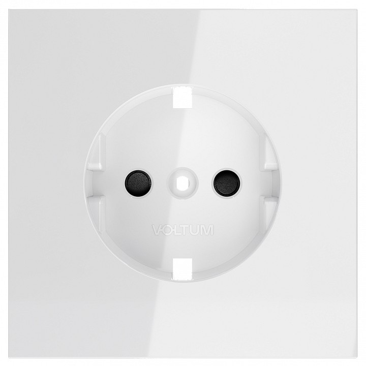 Накладка для розетки с заземлением и со шторками voltum s70 vls000701