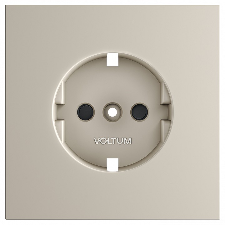 Накладка для розетки с заземлением и со шторками voltum s70 vls000703