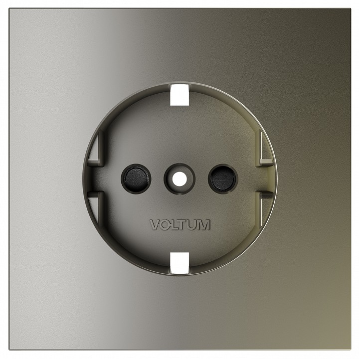 Накладка для розетки с заземлением и со шторками voltum s70 vls000704