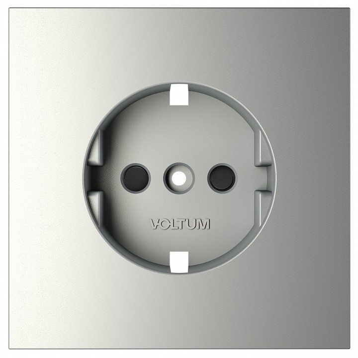 Накладка для розетки с заземлением и со шторками voltum s70 vls000705
