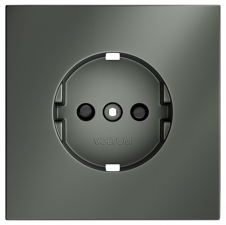 Накладка для розетки с заземлением и со шторками voltum s70 vls000706