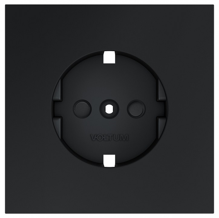 Накладка для розетки с заземлением и со шторками voltum s70 vls000707