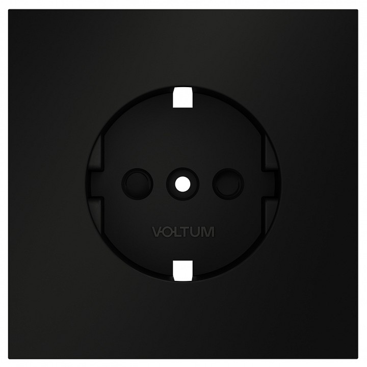 Накладка для розетки с заземлением и со шторками voltum s70 vls000708