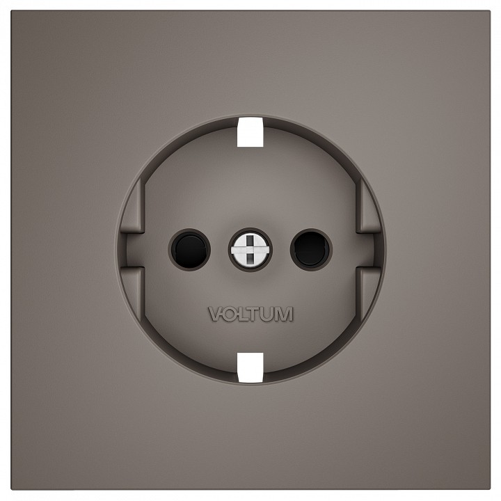 Накладка для розетки с заземлением и со шторками voltum s70 vls000714