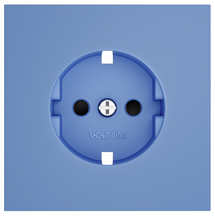 Накладка для розетки с заземлением и со шторками voltum s70 vls000715