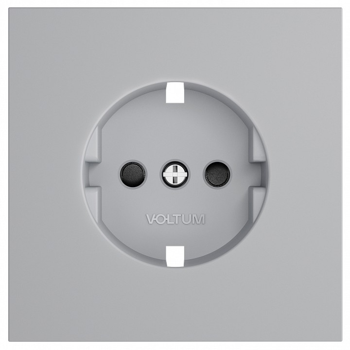 Накладка для розетки с заземлением и со шторками voltum s70 vls000716
