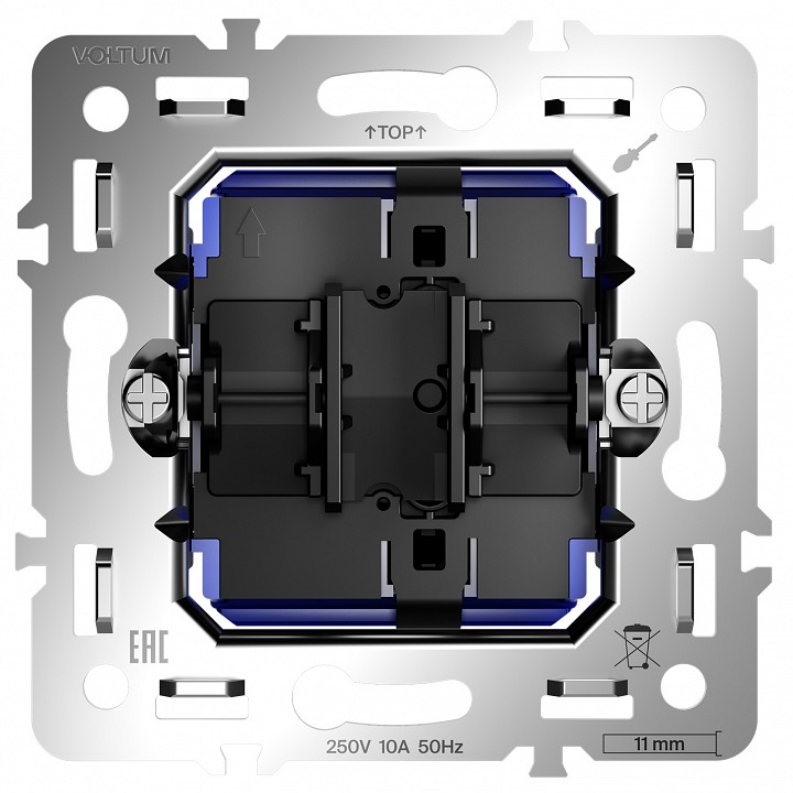 Механизм выключателя одноклавишного voltum s70 vls0101m