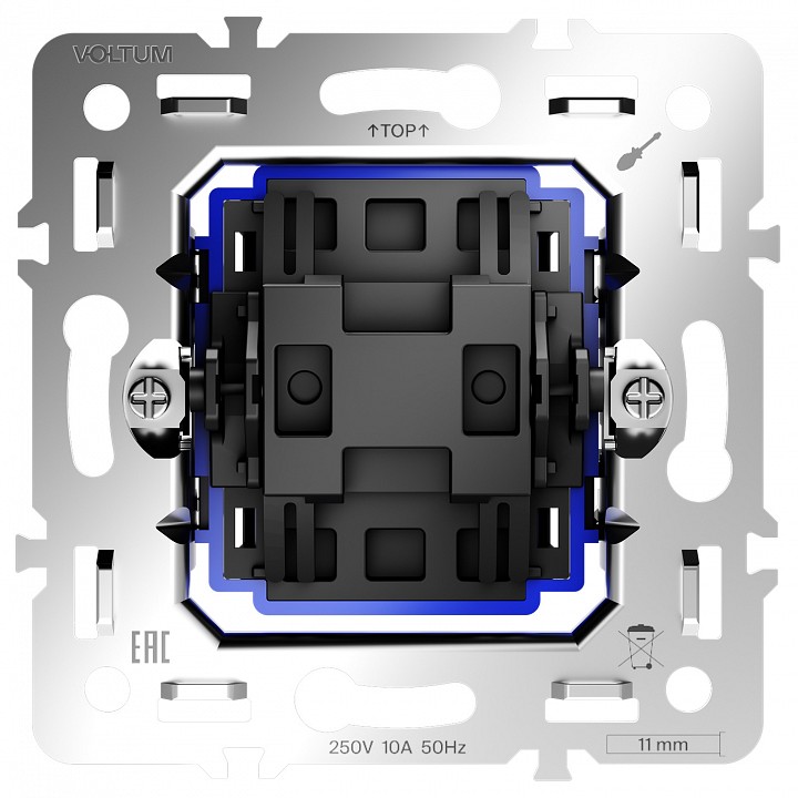Механизм выключателя перекрестного одноклавишного voltum s70 vls0105m