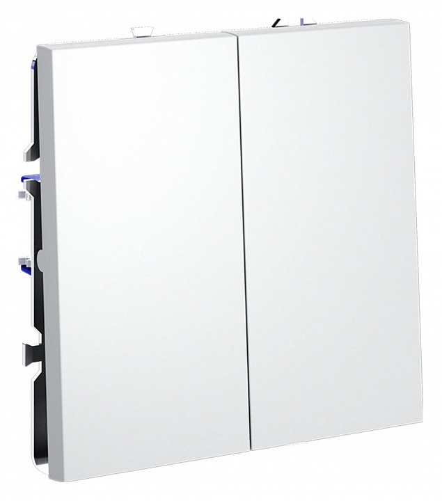 Выключатель двухклавишный без рамки voltum s70 vls020102