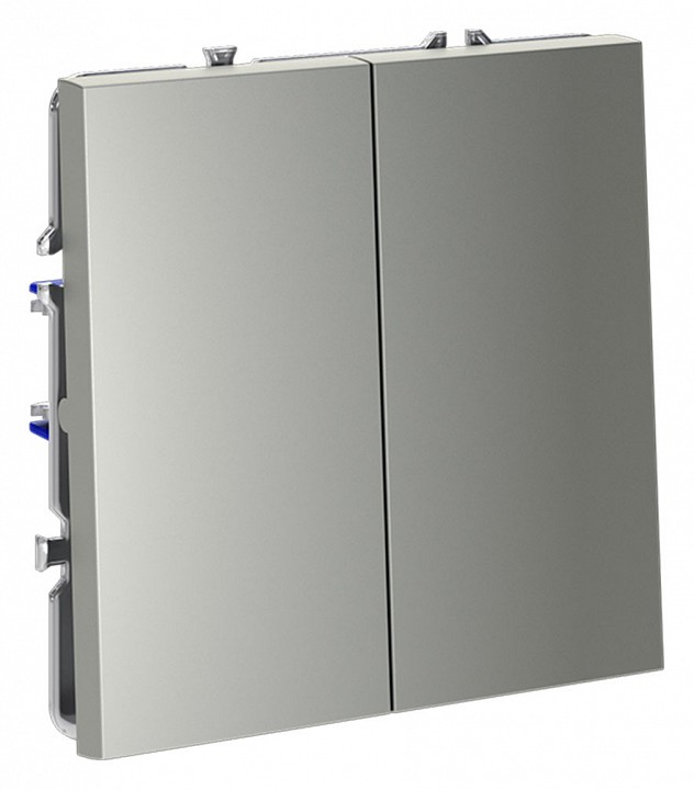 Выключатель двухклавишный без рамки voltum s70 vls020105