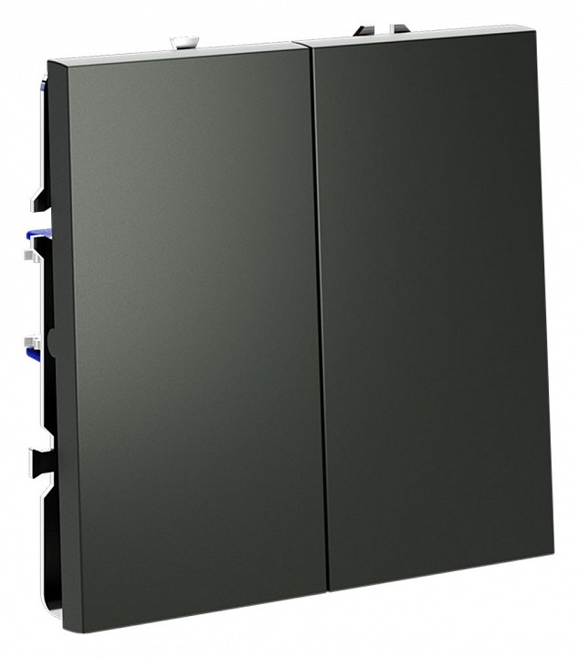 Выключатель двухклавишный без рамки voltum s70 vls020106