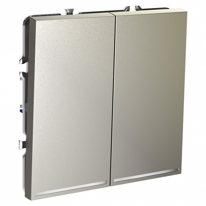 Выключатель двухклавишный с подсветкой без рамки voltum s70 vls020204