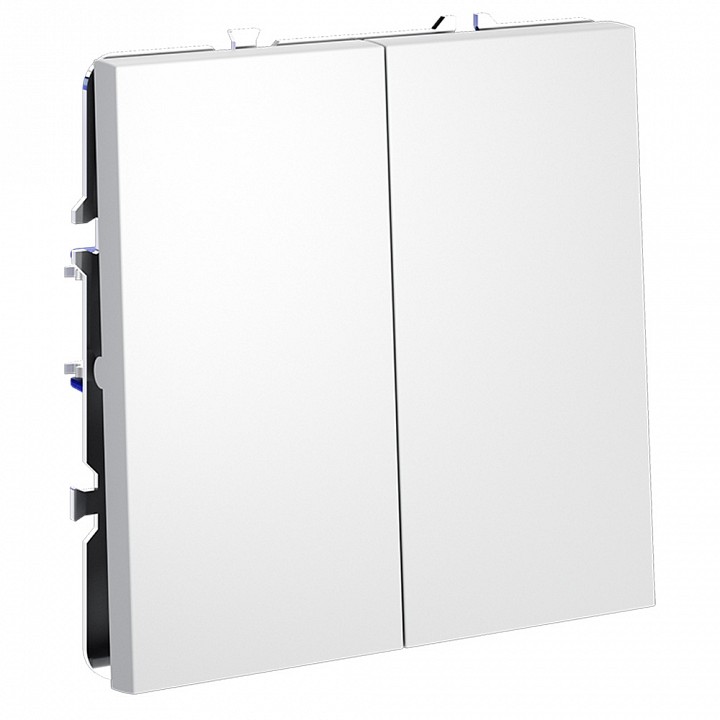 Выключатель проходной двухклавишный без рамки voltum s70 vls020302