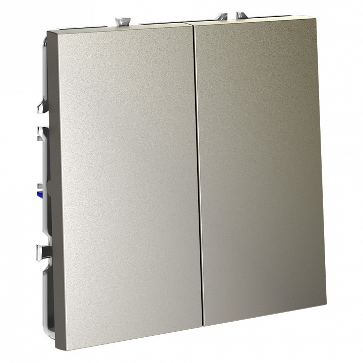 Выключатель проходной двухклавишный без рамки voltum s70 vls020304