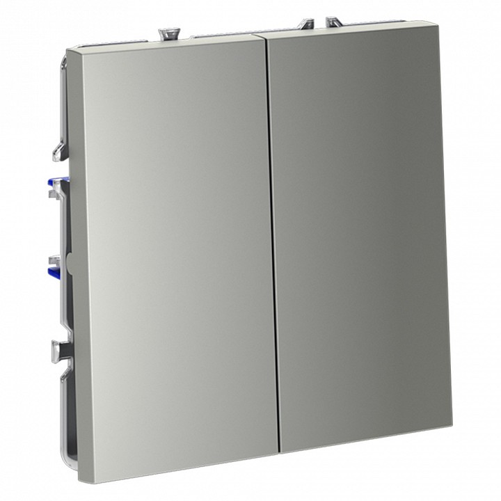 Выключатель проходной двухклавишный без рамки voltum s70 vls020305