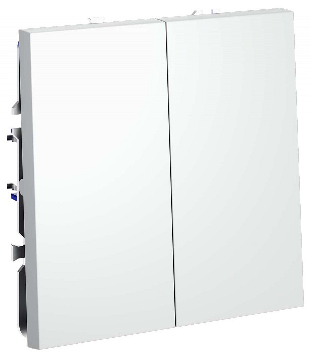 Переключатель перекрестный двухклавишный без рамки voltum s70 vls020502