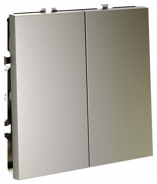 Переключатель перекрестный двухклавишный без рамки voltum s70 vls020504