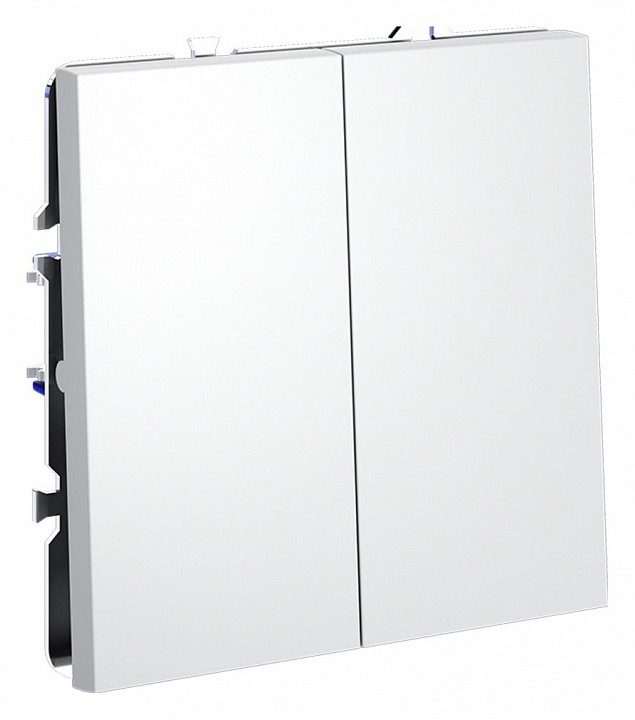 Выключатель двухклавишный без рамки voltum s70 vls020602