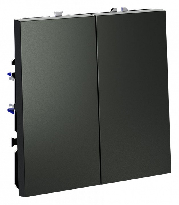 Выключатель двухклавишный без рамки voltum s70 vls020606