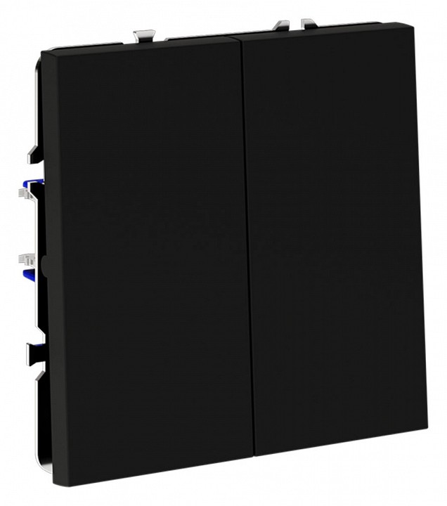 Выключатель двухклавишный без рамки voltum s70 vls020608