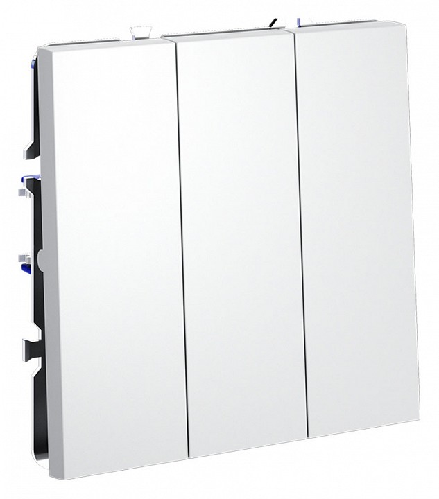 Выключатель трехклавишный без рамки voltum s70 vls030102