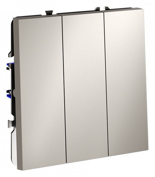 Выключатель трехклавишный без рамки voltum s70 vls030103