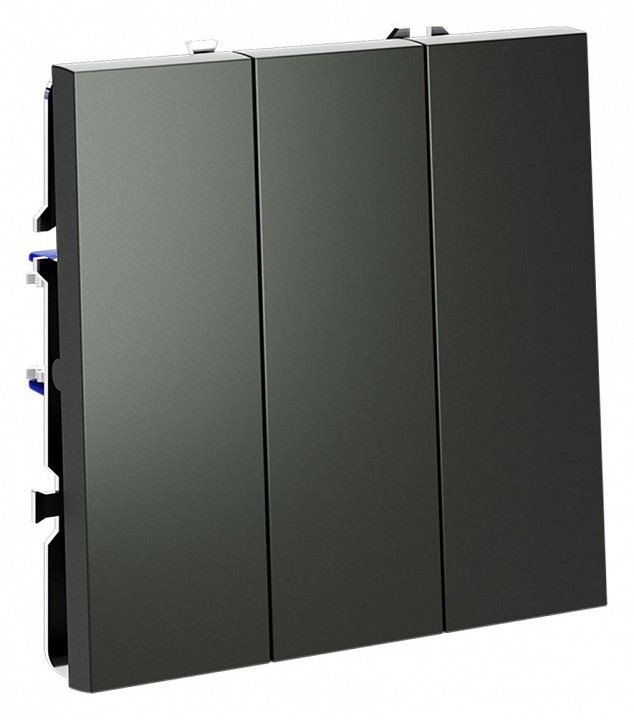 Выключатель трехклавишный без рамки voltum s70 vls030106