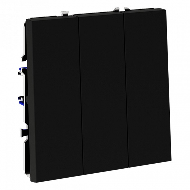 Выключатель трехклавишный без рамки voltum s70 vls030108