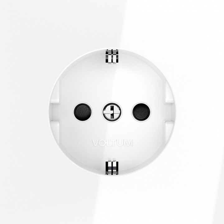 Розетка с заземлением и со шторкой, Без рамки voltum s70 vls040201