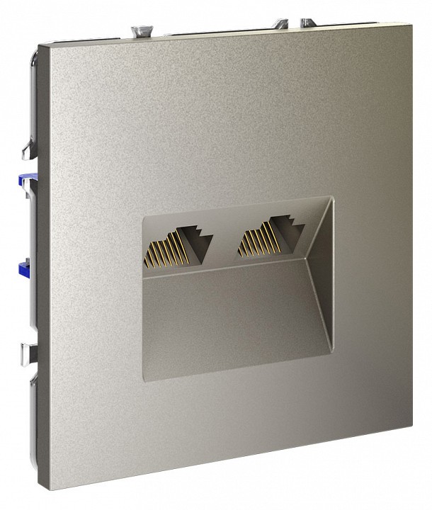 Розетка двойная ethernet rj-45 без рамки voltum s70 vls060204