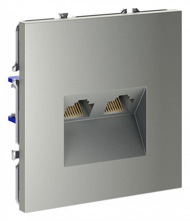 Розетка двойная ethernet rj-45 без рамки voltum s70 vls060205