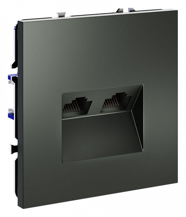 Розетка двойная ethernet rj-45 без рамки voltum s70 vls060206