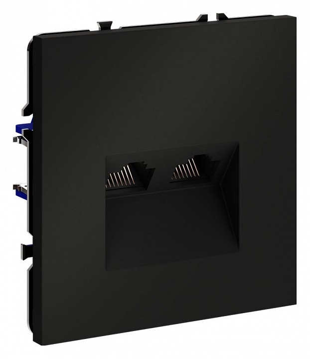 Розетка двойная ethernet rj-45 без рамки voltum s70 vls060208