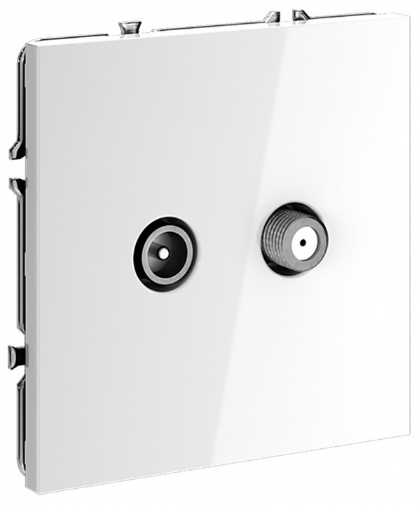 Тв-розетка и sat-розетка оконечная без рамки voltum s70 vls060401