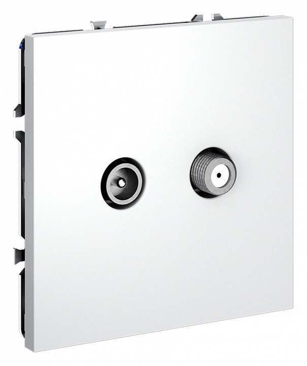 Тв-розетка и sat-розетка оконечная без рамки voltum s70 vls060402
