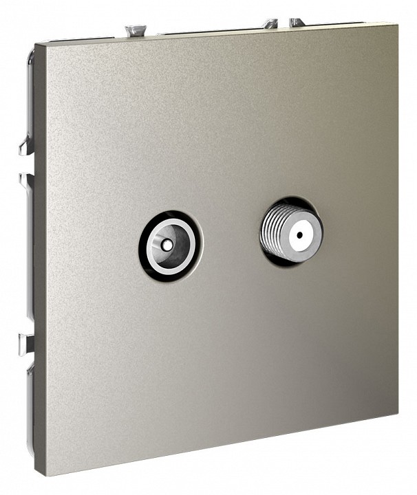 Тв-розетка и sat-розетка оконечная без рамки voltum s70 vls060404