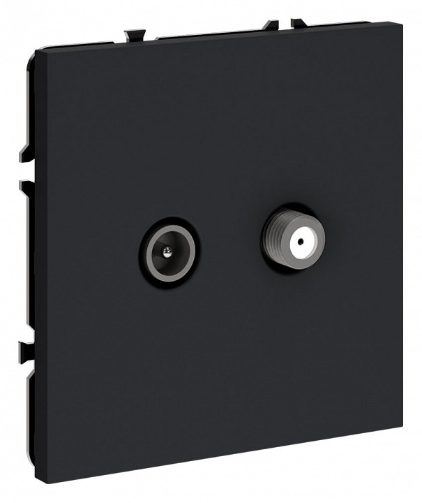 Тв-розетка и sat-розетка оконечная без рамки voltum s70 vls060407