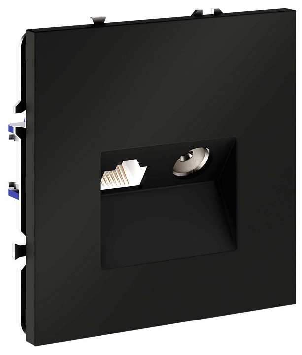 Тв-розетка и розетка ethernet rj-45 без рамки voltum s70 vls060708