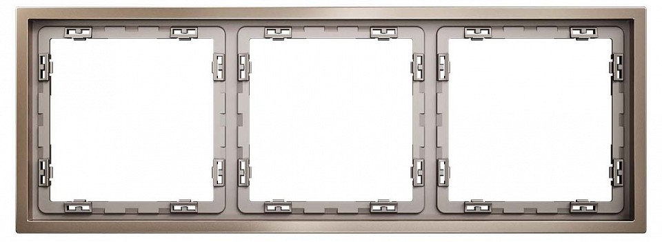 Рамка на 3 поста voltum s70 metal vlsm120310