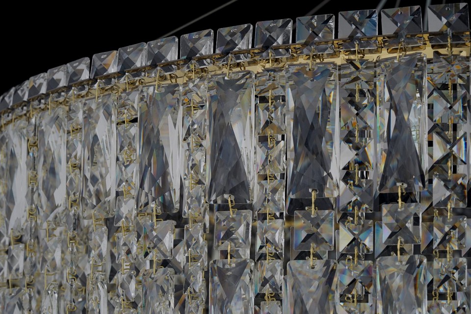 Подвесная люстра arti lampadari ovindoli gold ovindoli l 1.5.80+40.100 g