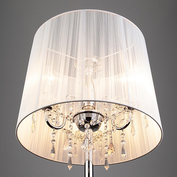 Торшер eurosvet allata 2045/3f хром/белый  торшер