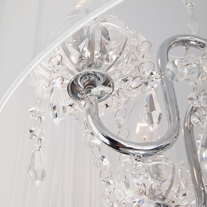 Подвесной светильник eurosvet allata 2045/5 хром/белый