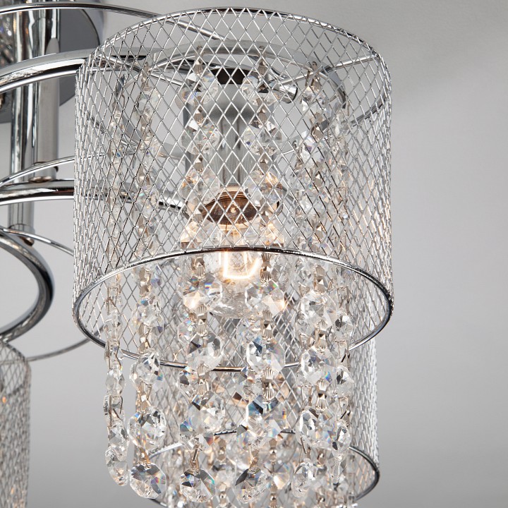 Люстра на штанге eurosvet bonnie 30137/5 хром