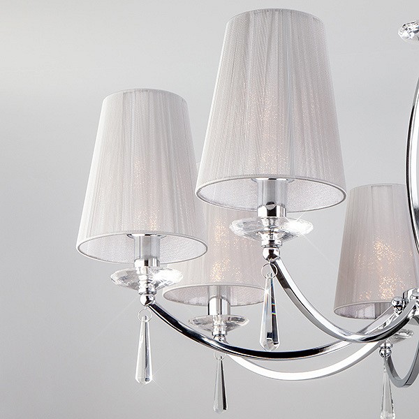 Подвесная люстра eurosvet valery 60079/8 хром