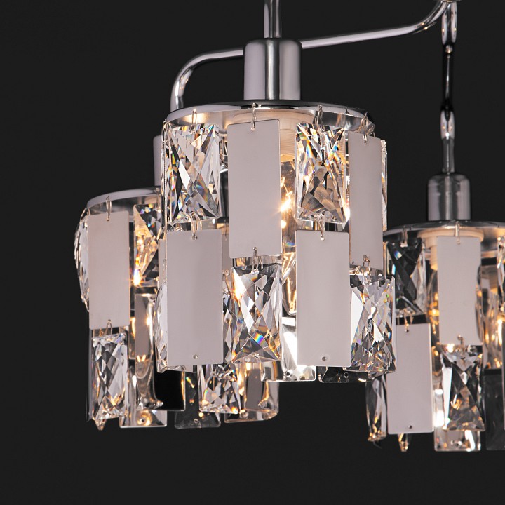 Люстра на штанге eurosvet scoppio 10101/5 хром/прозрачный хрусталь strotskis