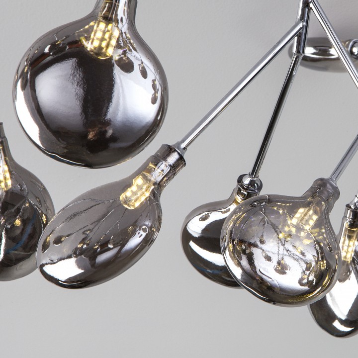 Потолочная люстра bogate's lamella 556 хром / дымчатый