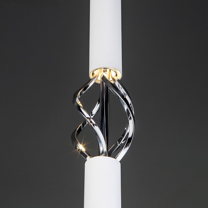 Подвесной светильник eurosvet lance 50191/1 led белый/хром