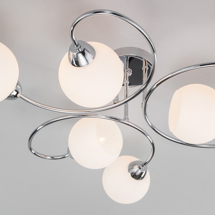 Потолочная люстра eurosvet tulia 30136/6 хром