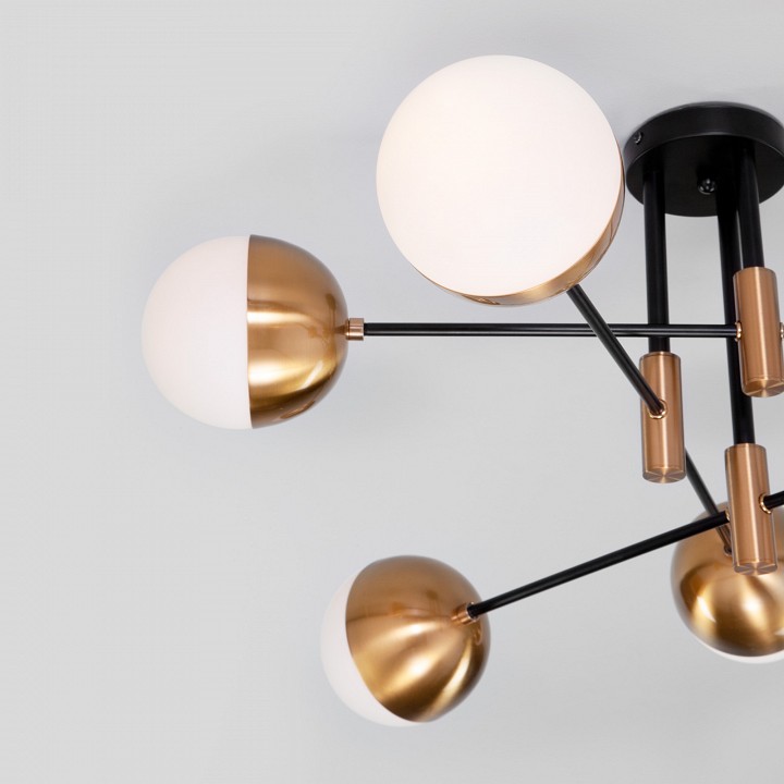 Потолочная люстра eurosvet nuvola 70129/6 латунь